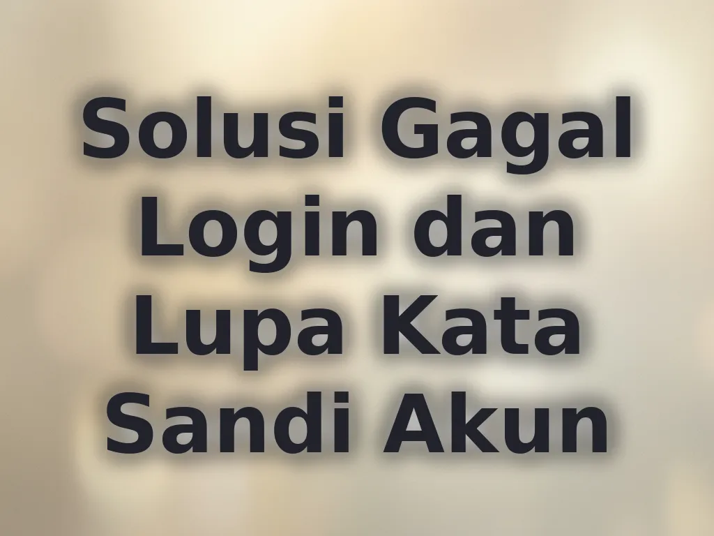 Solusi Gagal Login dan Lupa Kata Sandi Akun